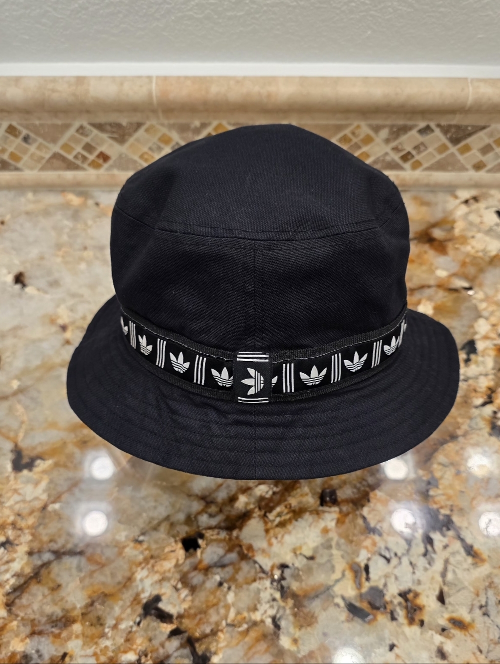 adidas Originals Black Bucket Hat with Trefoil Tape